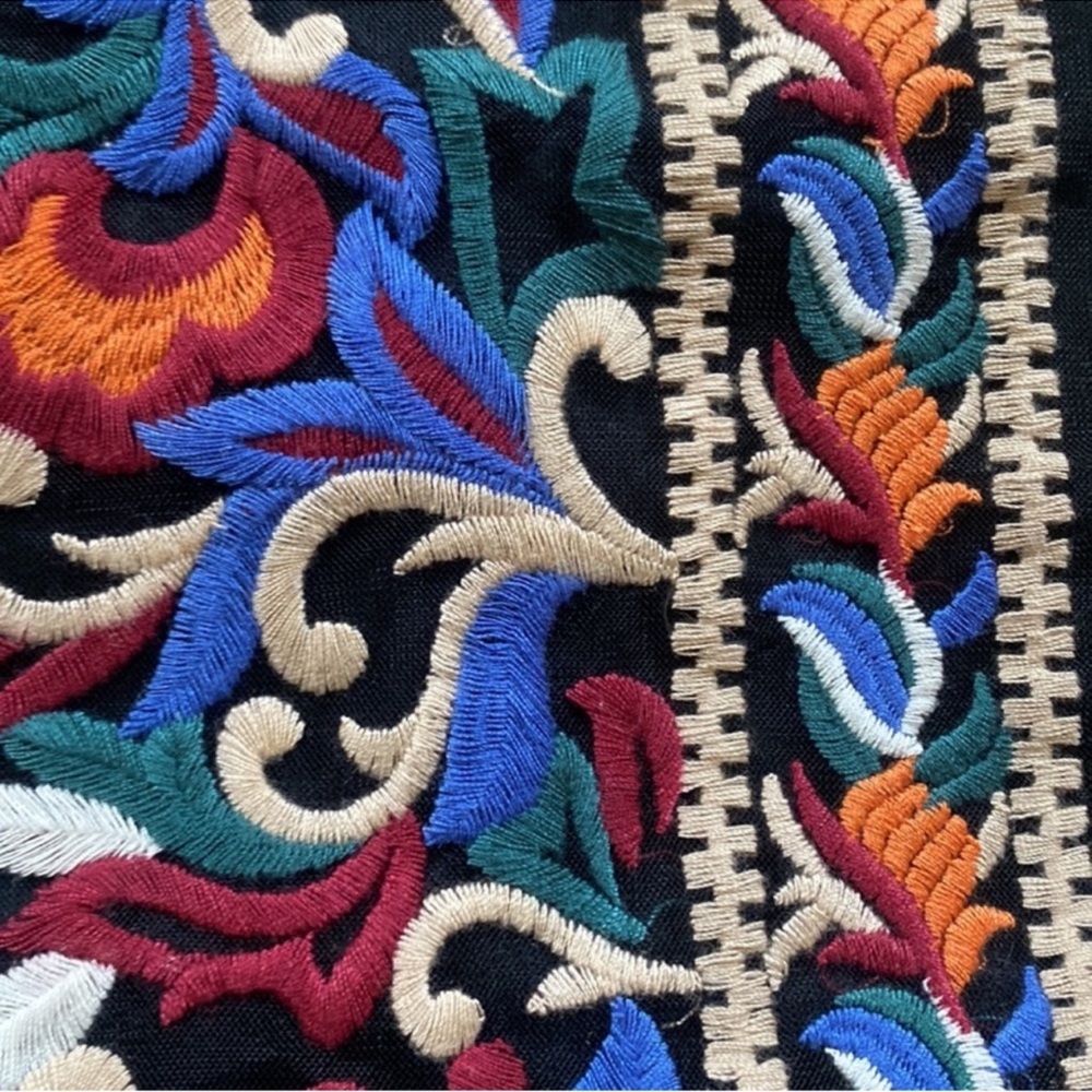 Anthropologie NEW Eva Franco Florence Embroidered Corset Top Size XS Black/Multi - Picture 4 of 12